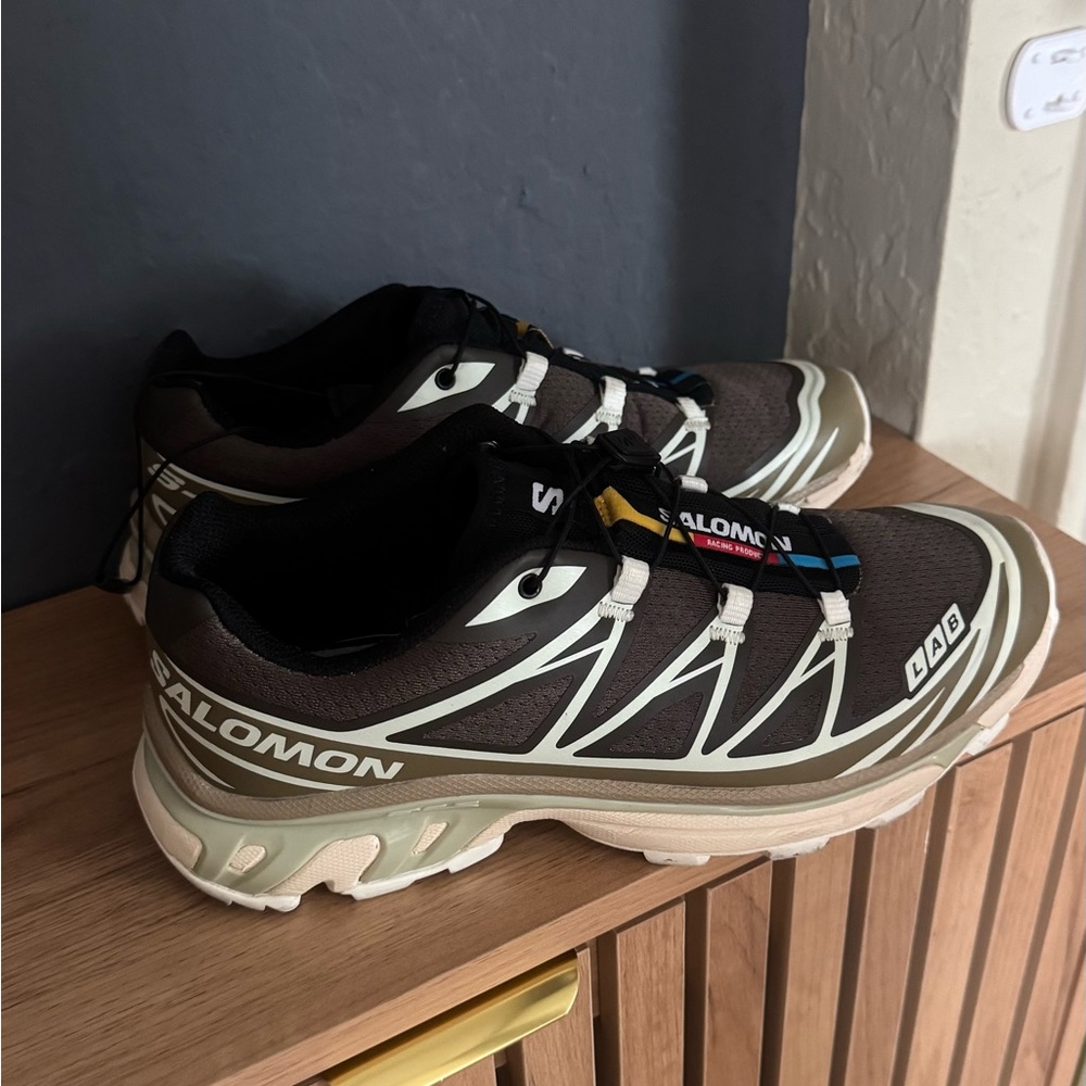 Salomon Men’s and Women’s Brown, Cream & Black S/Lab Trail Running Shoes